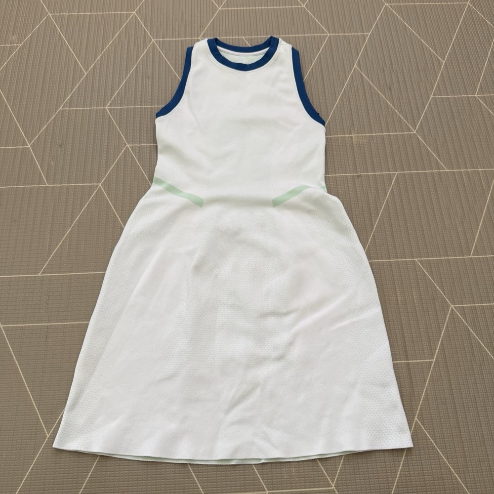 Sweaty Betty Interval Seamless Workout Mini Dress XS Blue Tennis Pickleball